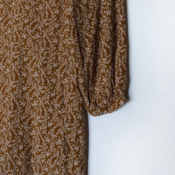 Free People Brown Floral Clara Tunic Top Small NWT - Picture 6 of 8